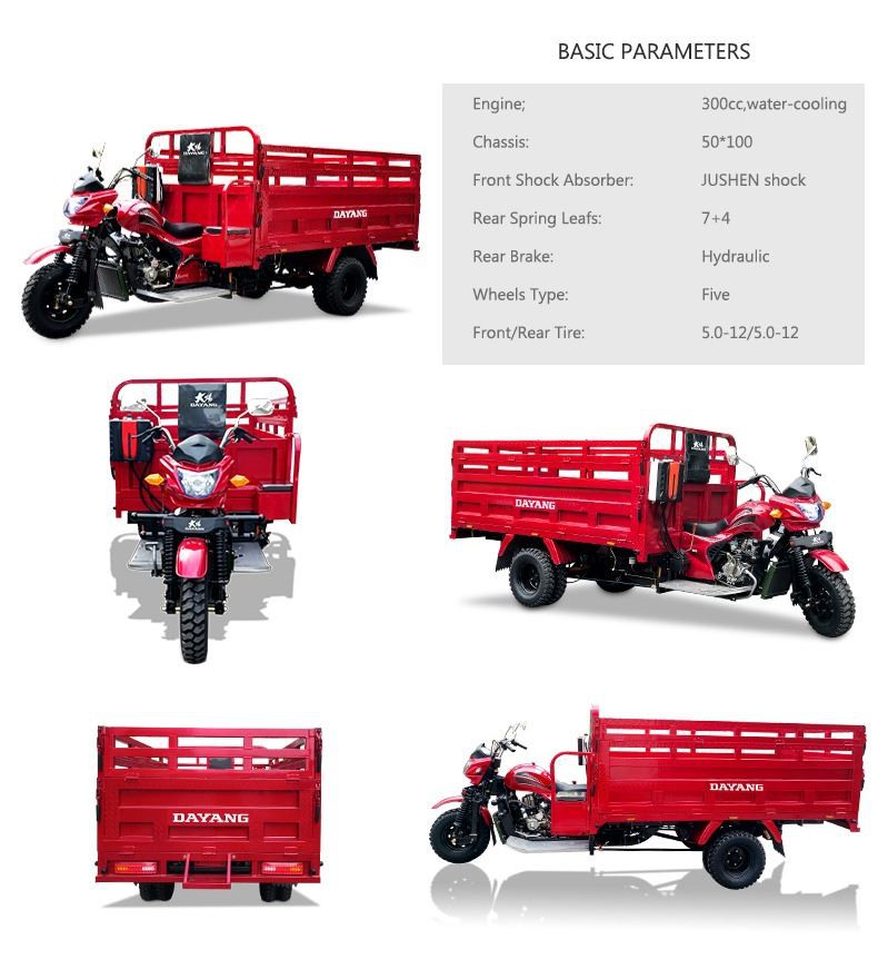 Chinese factory open motorized tricycles van